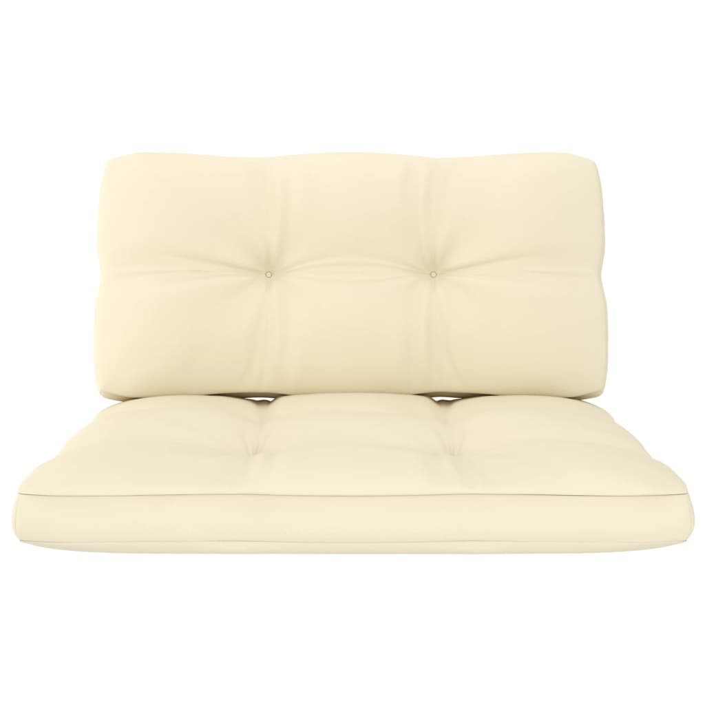 Palettenkissen 2-tlg. Creme Stoff