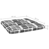 Thumbnail for Palettensofa-Kissen 2 Stk. Grau Karomuster