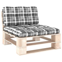 Thumbnail for Palettensofa-Kissen 2 Stk. Grau Karomuster