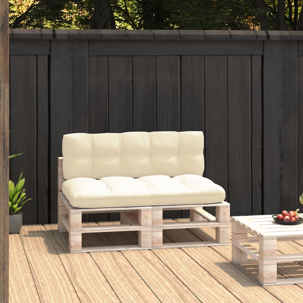 Palettensofa-Kissen 2 Stk. Creme
