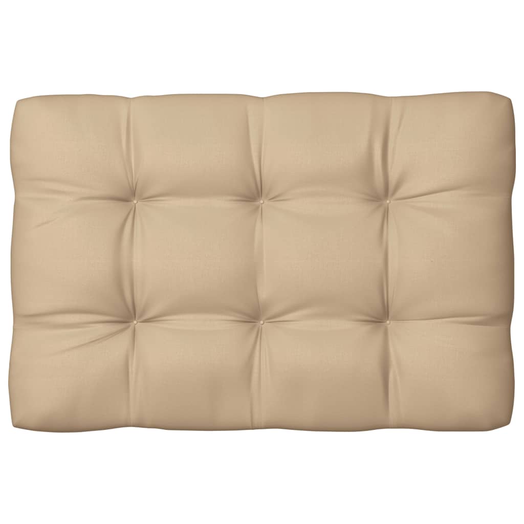 Palettenkissen 2-tlg. Beige Stoff