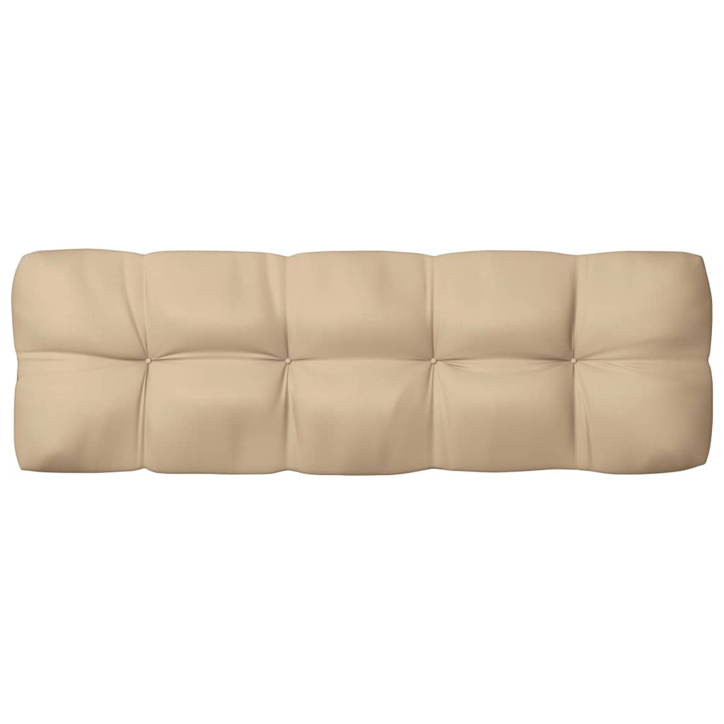 Palettenkissen 2-tlg. Beige Stoff