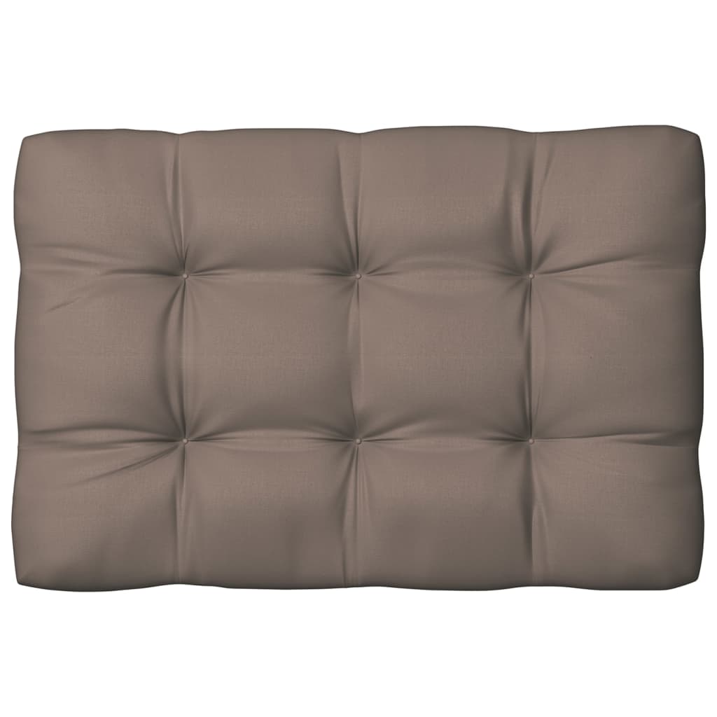 Palettenkissen 2-tlg. Taupe Stoff