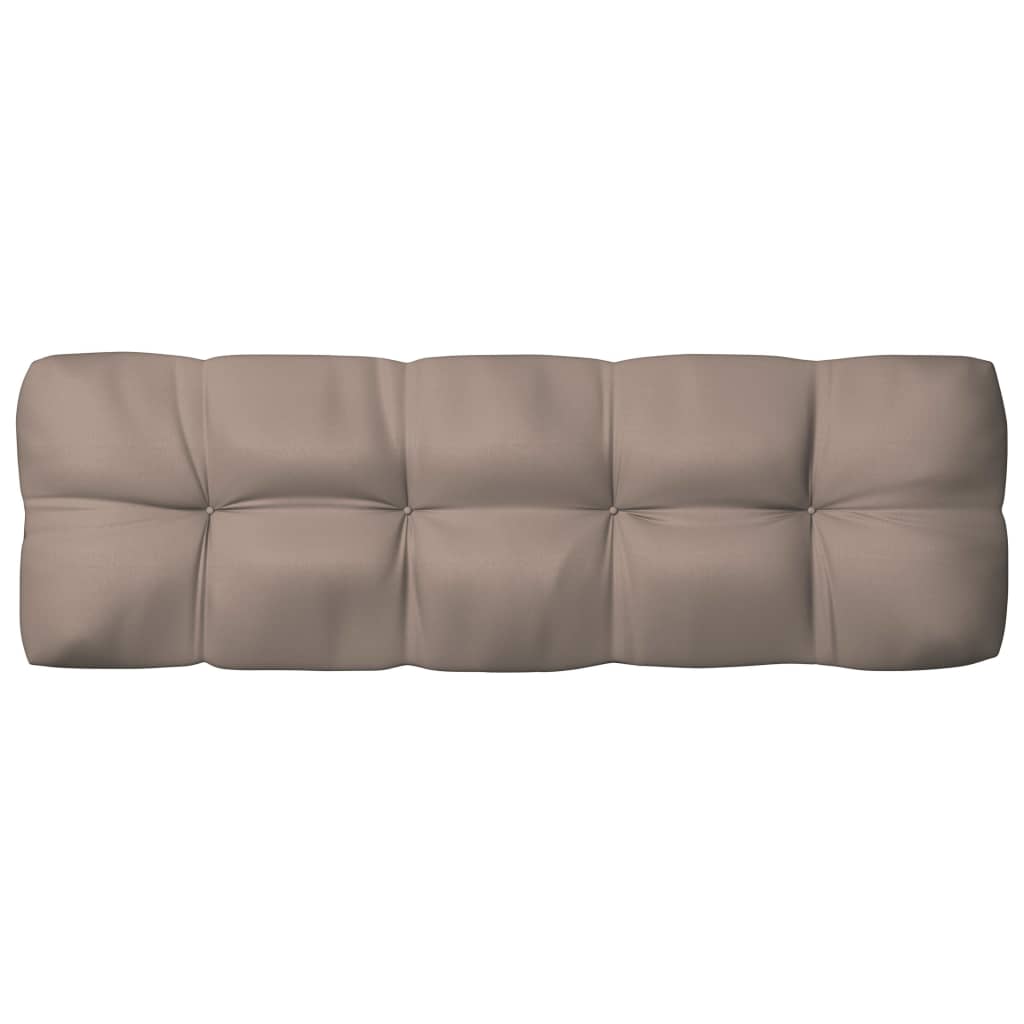 Palettenkissen 2-tlg. Taupe Stoff