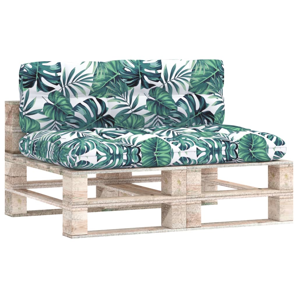 Palettensofa-Auflagen 2 Stk. Blattmuster