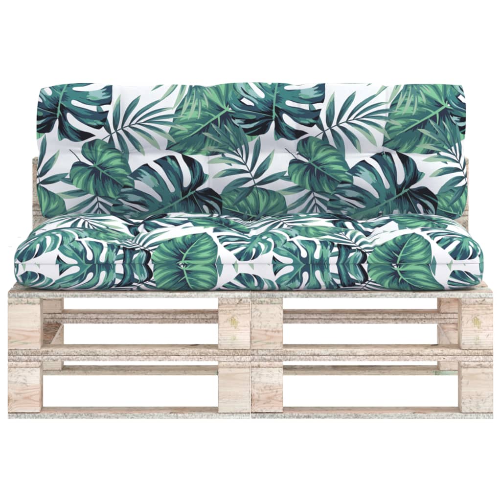 Palettensofa-Auflagen 2 Stk. Blattmuster