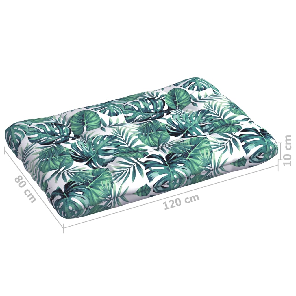 Palettensofa-Auflagen 2 Stk. Blattmuster