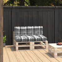 Thumbnail for Palettensofa-Auflagen 2 Stk. Grau Karomuster