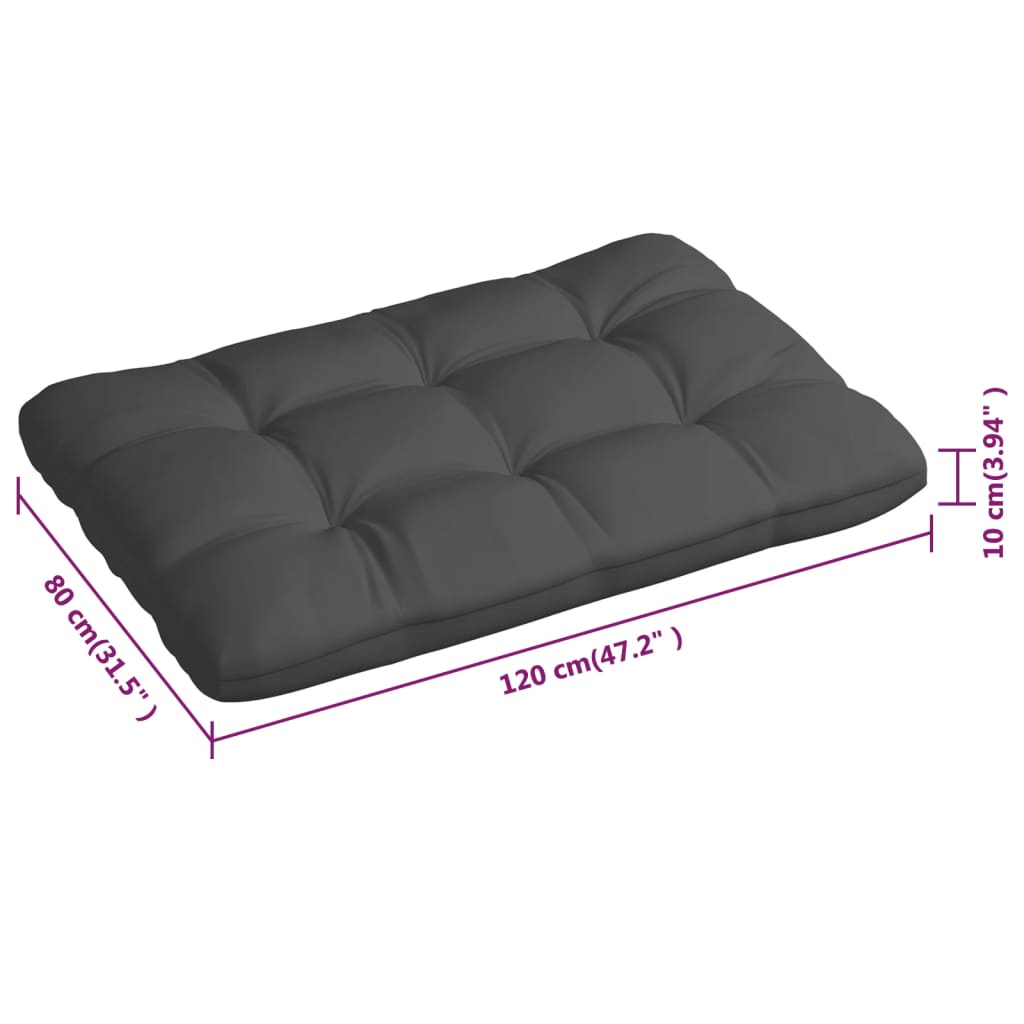 Palettensofa-Auflagen 3 Stk. Anthrazit