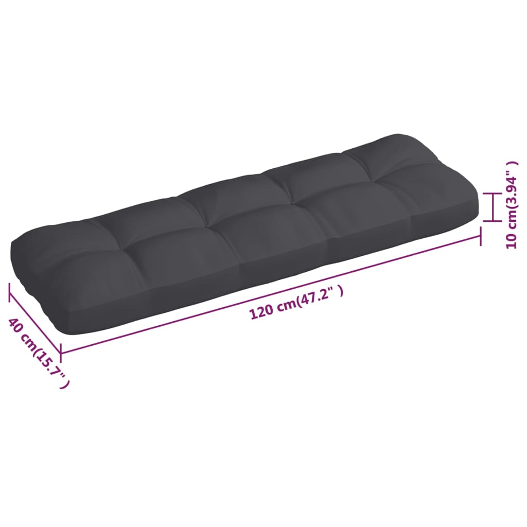 Palettensofa-Auflagen 3 Stk. Anthrazit