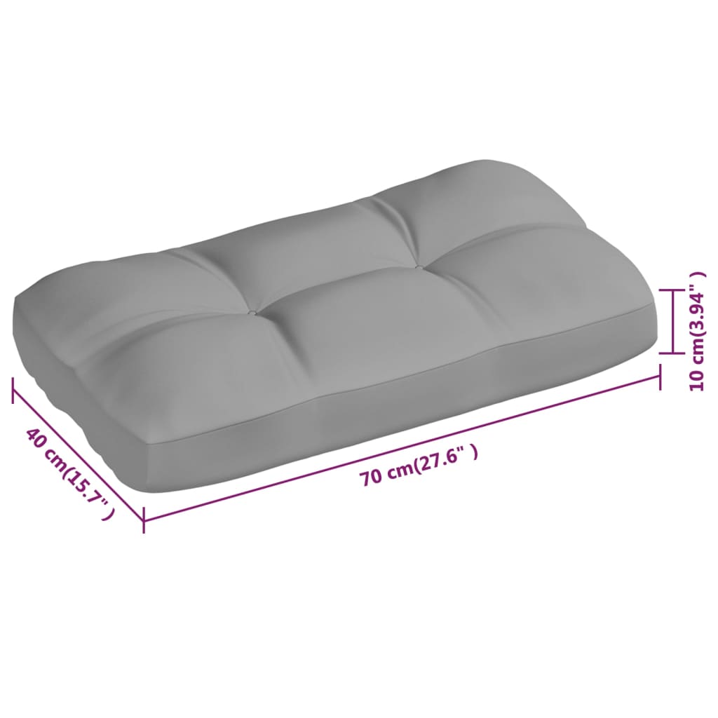 Palettensofa-Auflagen 3 Stk. Grau