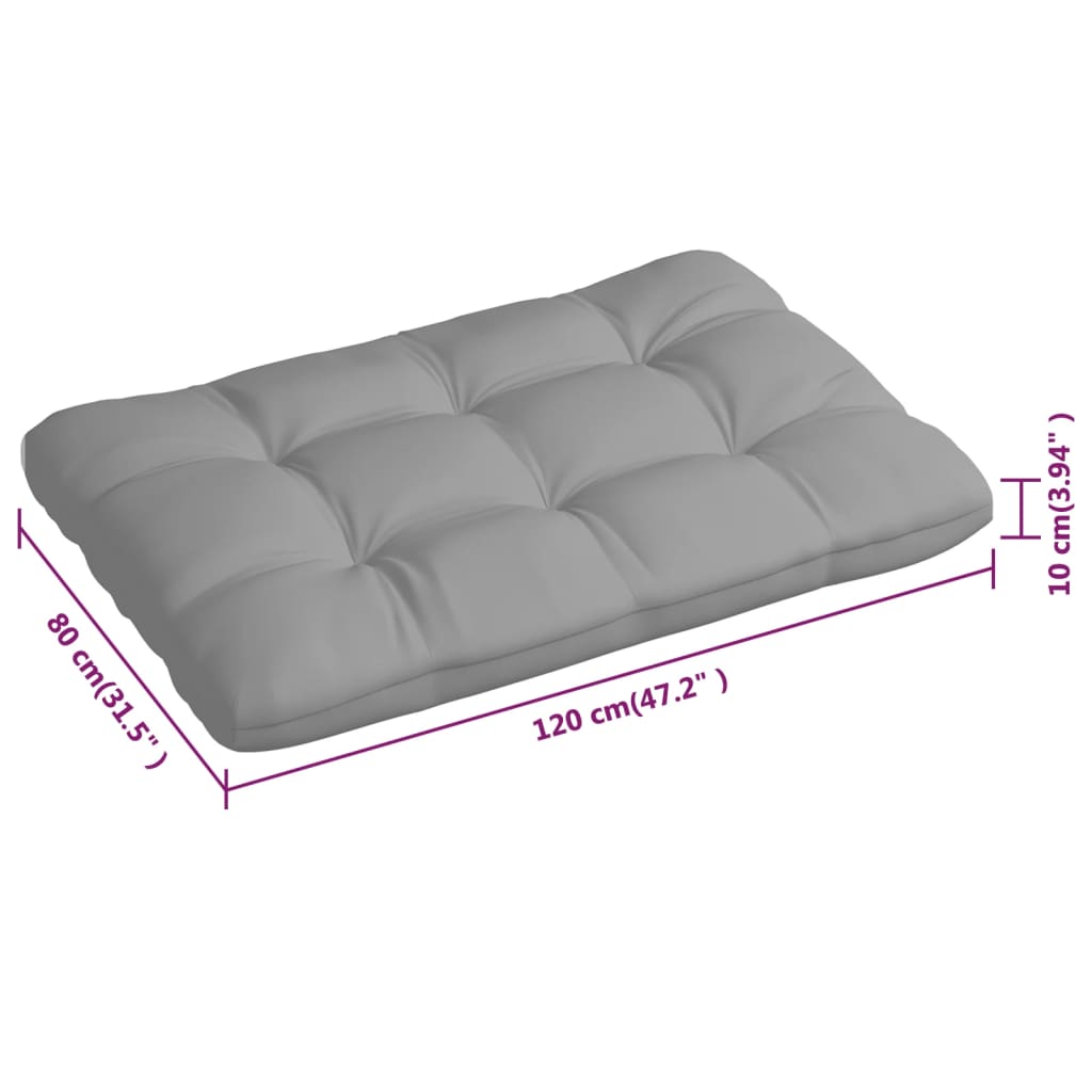 Palettensofa-Auflagen 3 Stk. Grau