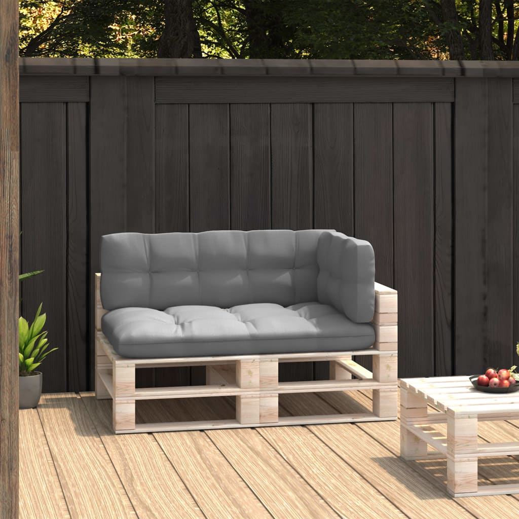 Palettensofa-Auflagen 3 Stk. Grau