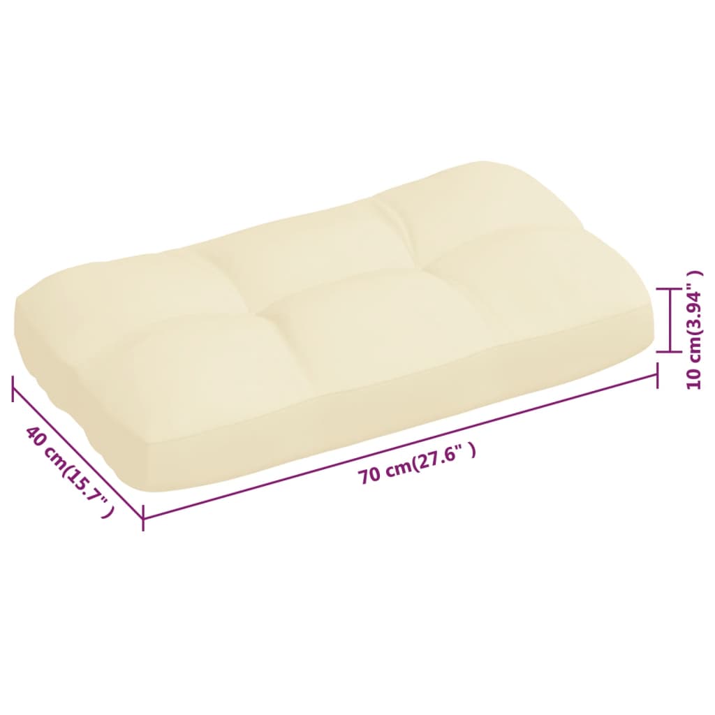 Palettensofa-Auflagen 3 Stk. Creme