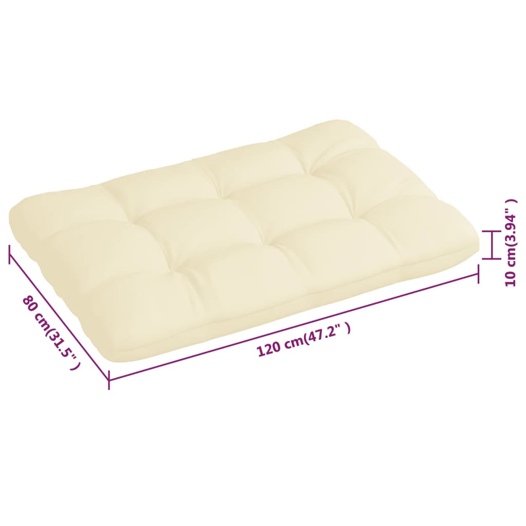 Palettensofa-Auflagen 3 Stk. Creme