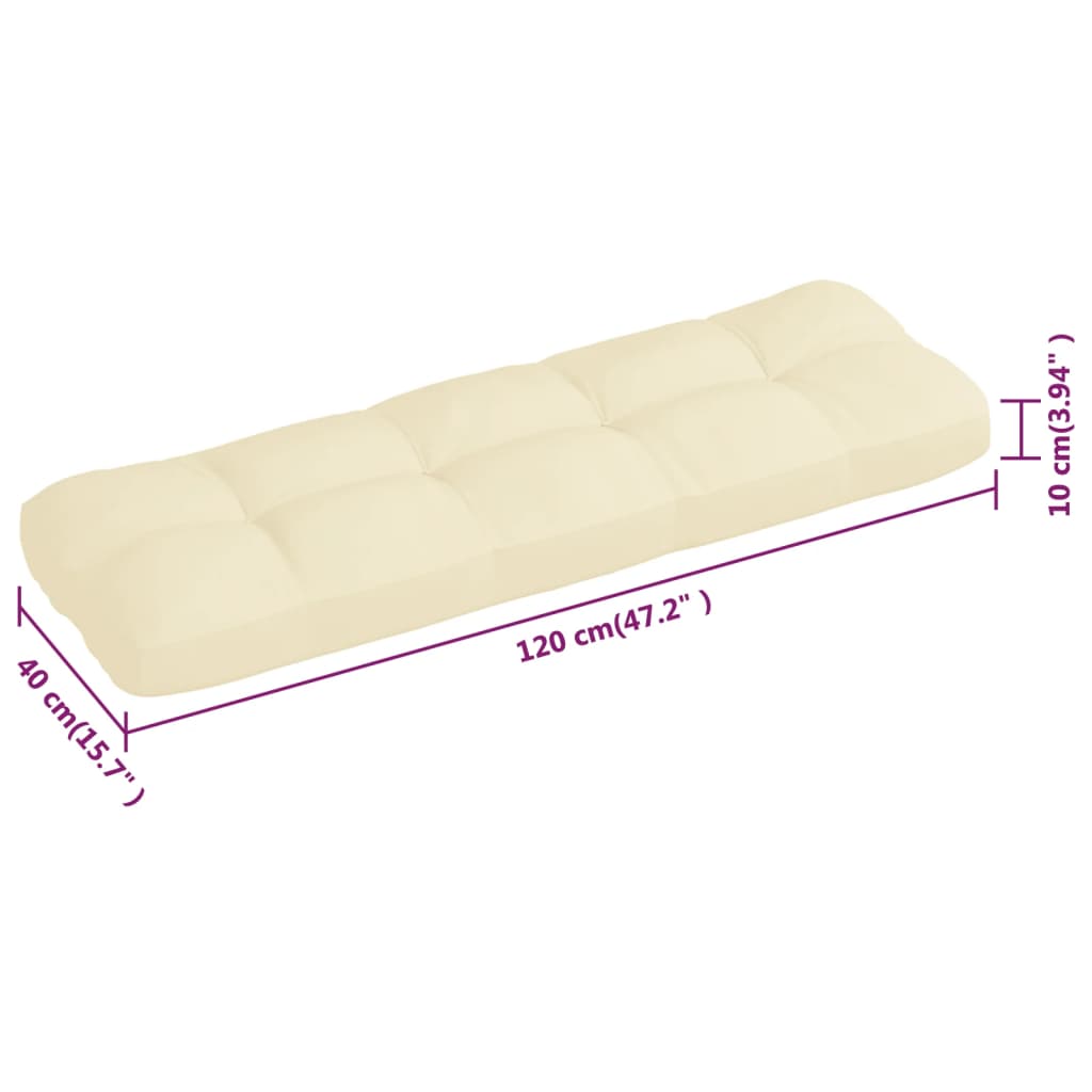 Palettensofa-Auflagen 3 Stk. Creme