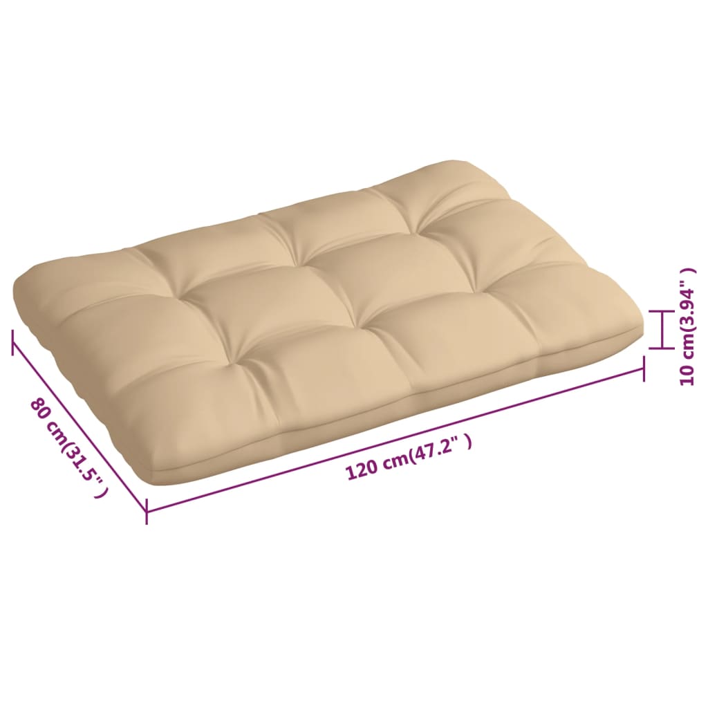 Palettensofa-Auflagen 3 Stk. Beige