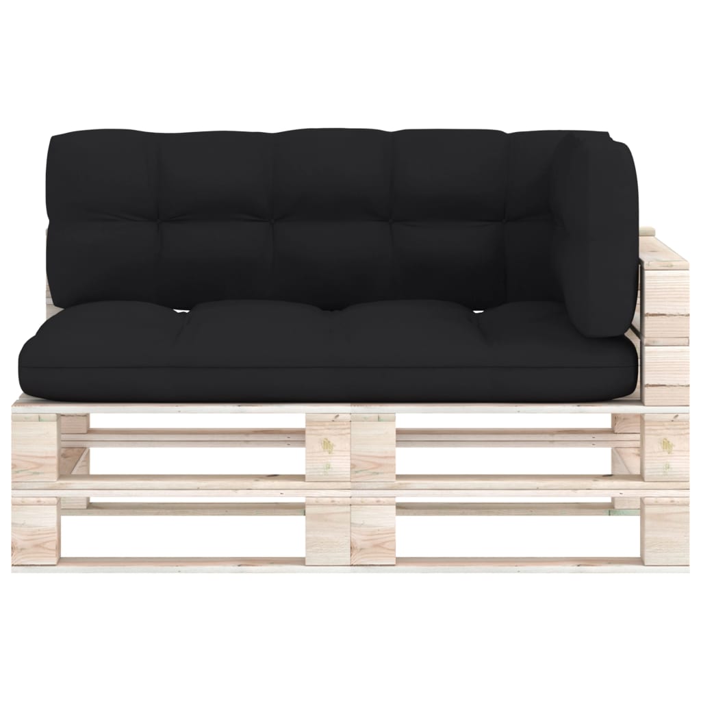 Palettensofa-Auflagen 3 Stk. Schwarz