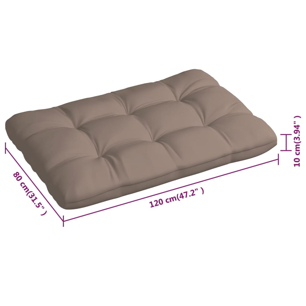Palettensofa-Auflagen 3 Stk. Taupe