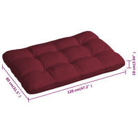 Thumbnail for Palettensofa-Auflagen 3 Stk. Weinrot