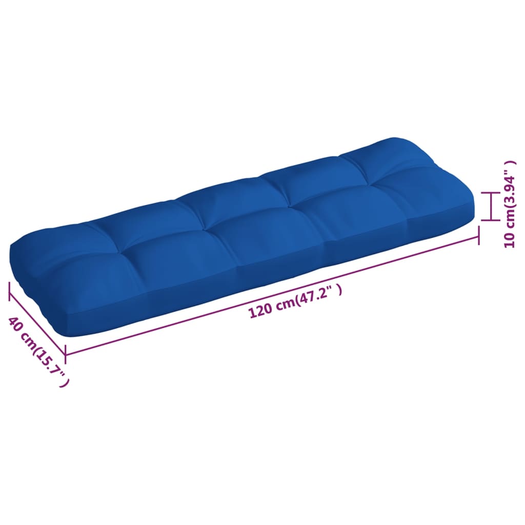 Palettensofa-Auflagen 3 Stk. Königsblau