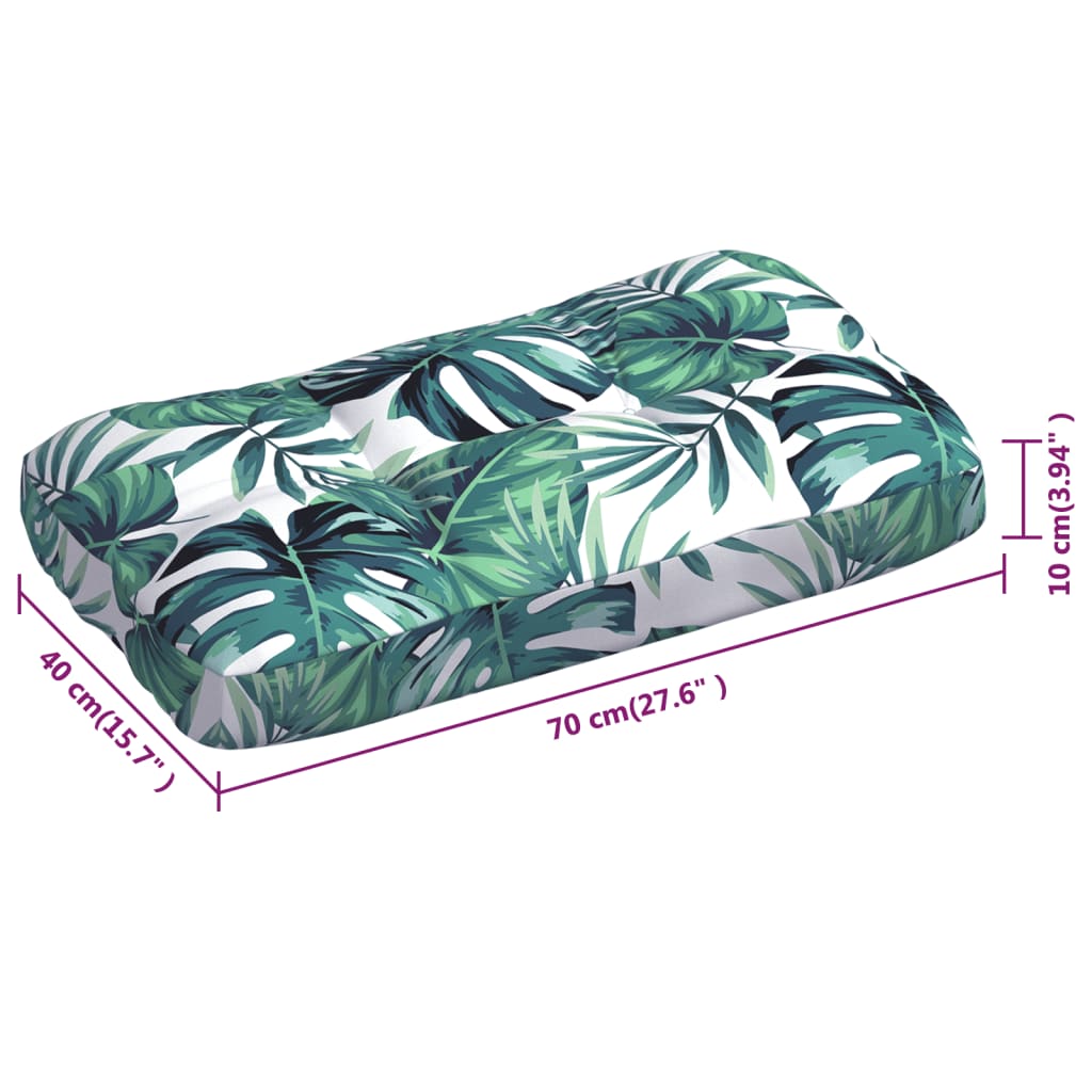 Palettensofa-Auflagen 3 Stk. Blattmuster
