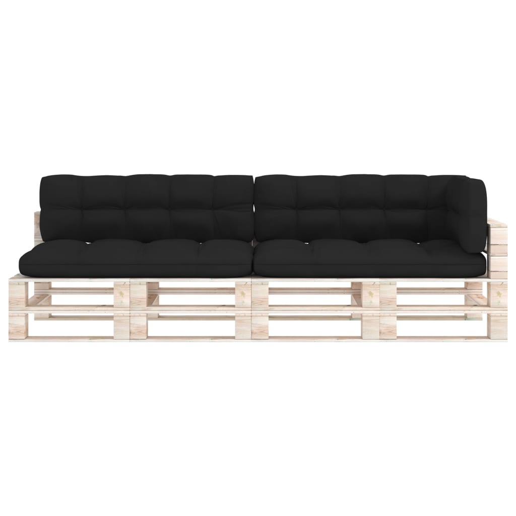 Palettensofa-Auflagen 5 Stk. Schwarz
