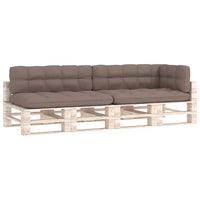Thumbnail for Palettensofa-Auflagen 5 Stk. Taupe