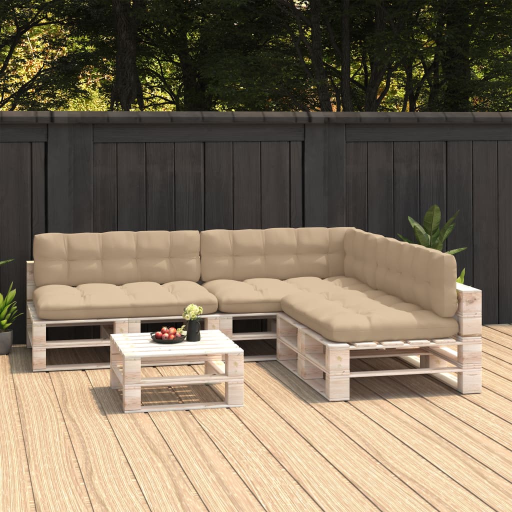 Palettensofa-Auflagen 7 Stk. Beige