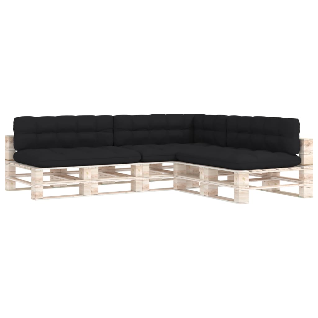 Palettensofa-Auflagen 7 Stk. Schwarz