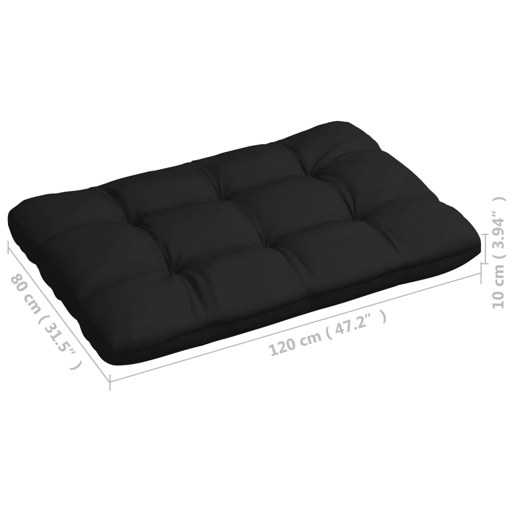 Palettensofa-Auflagen 7 Stk. Schwarz