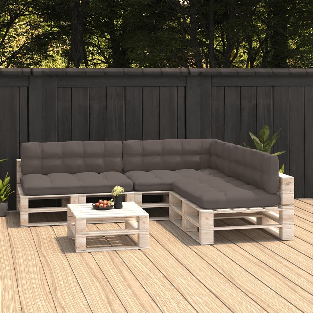 Palettensofa-Auflagen 7 Stk. Taupe