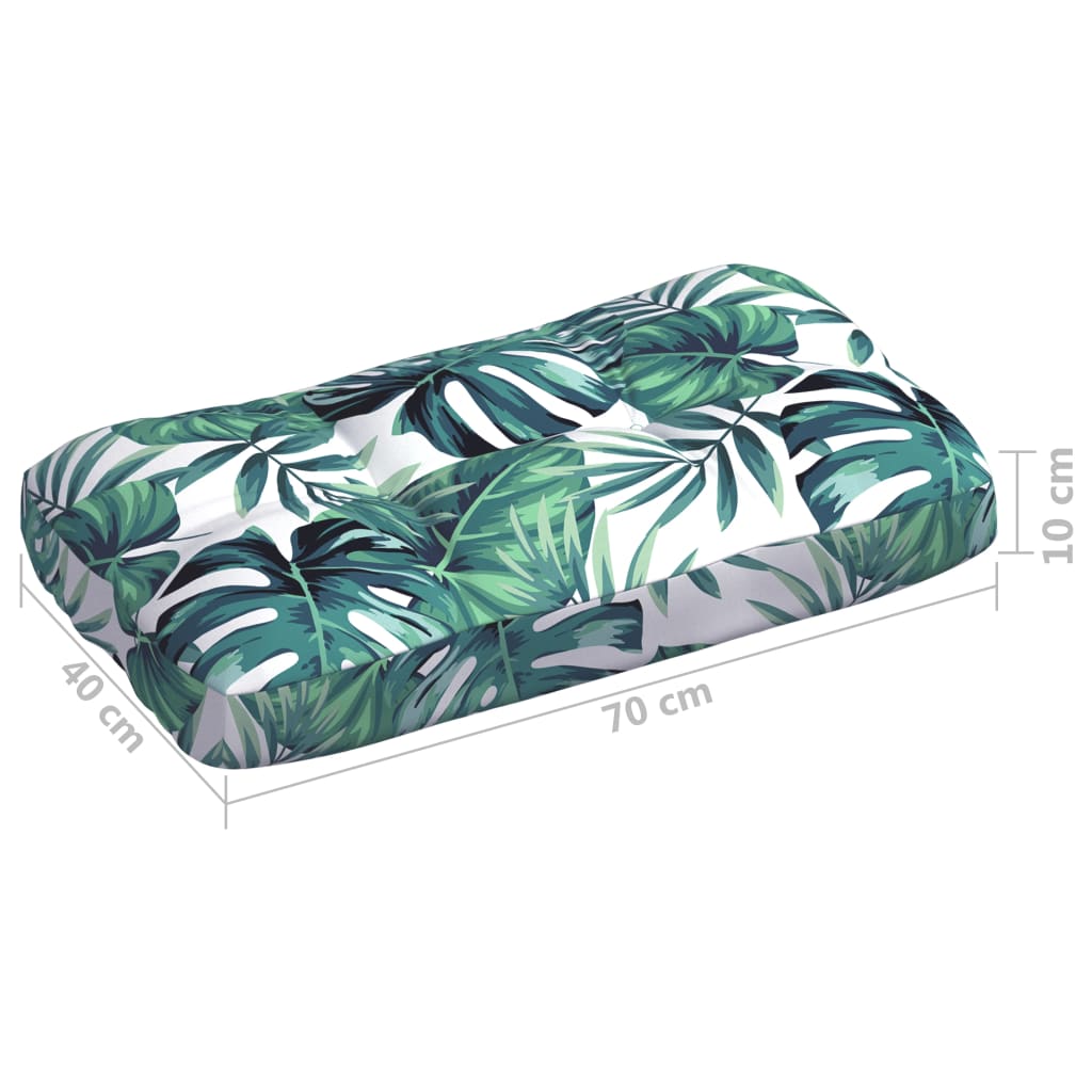 Palettensofa-Auflagen 7 Stk. Blattmuster