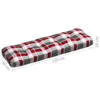 Thumbnail for Palettensofa-Auflagen 7 Stk. Rot Karomuster