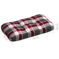 Thumbnail for Palettensofa-Auflagen 7 Stk. Rot Karomuster