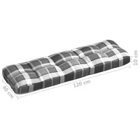 Thumbnail for Palettensofa-Auflagen 7 Stk. Grau Karomuster