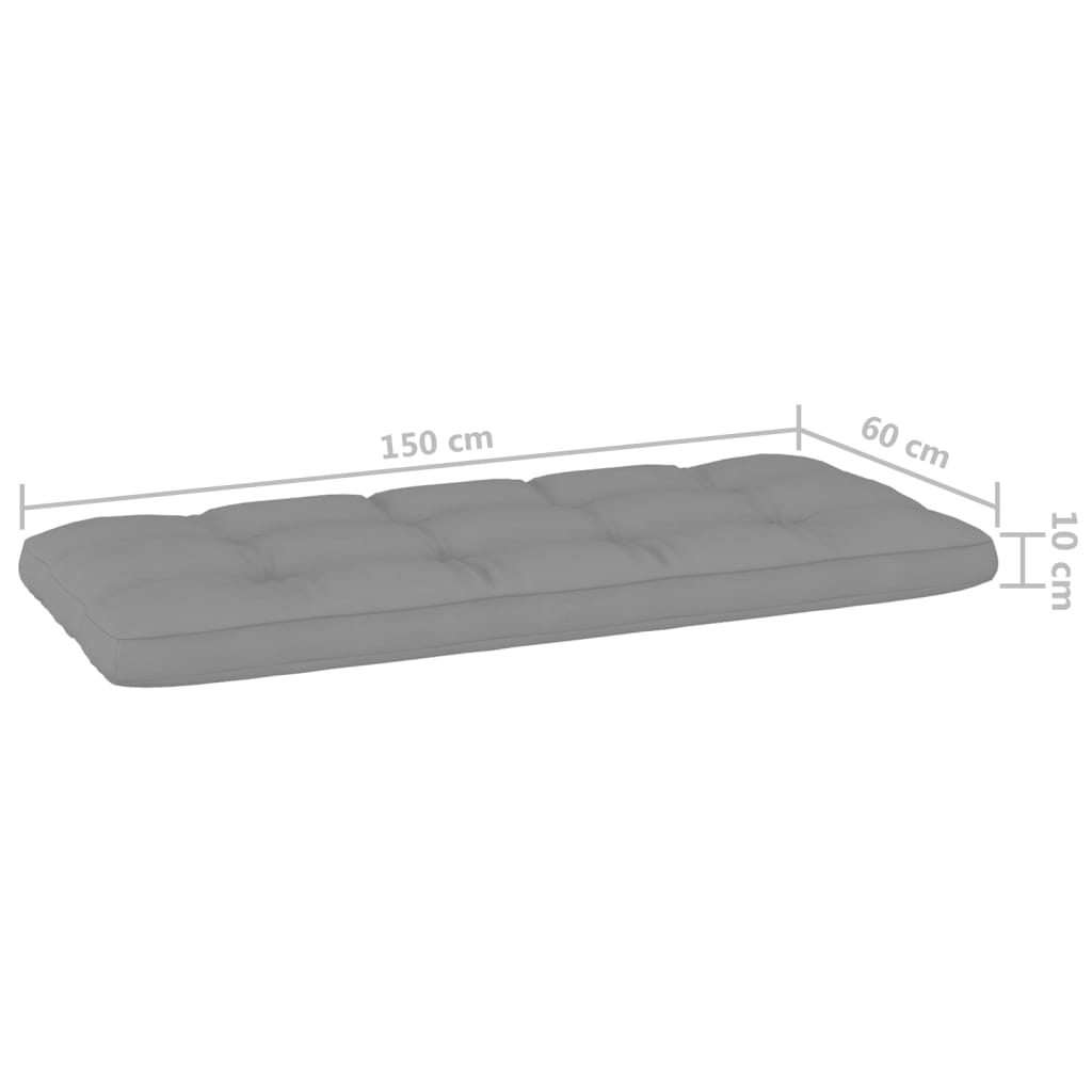 Palettensofa-Kissen 2 Stk. Grau
