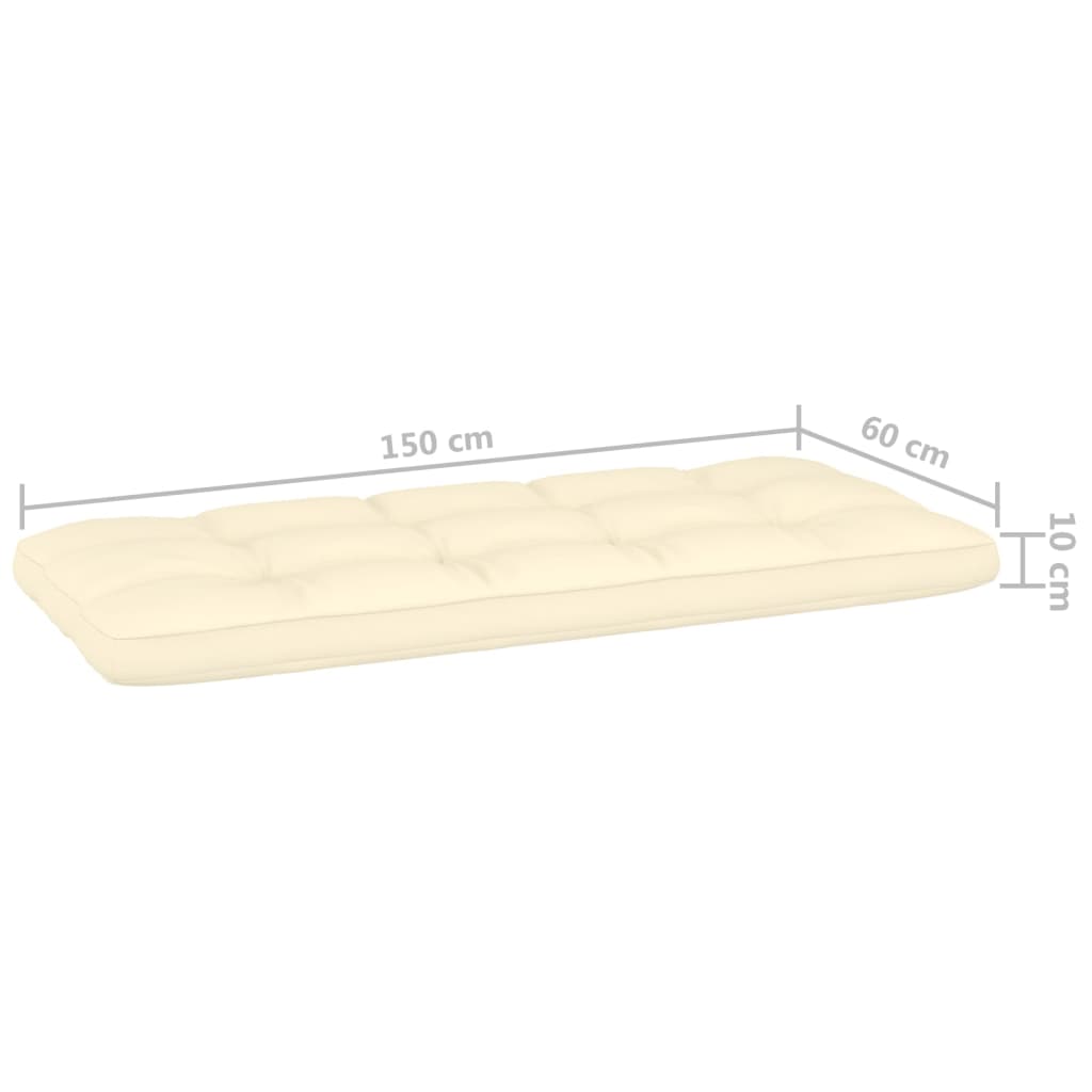 Palettensofa-Kissen 2 Stk. Creme