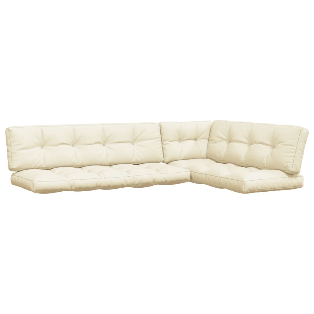 Palettenkissen 5-tlg. Creme Stoff