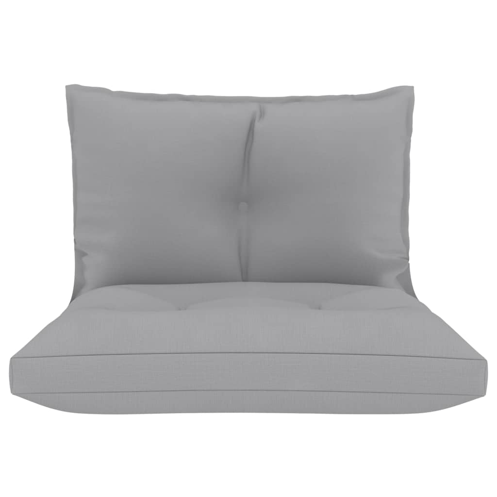 Palettensofa-Auflagen 2 Stk. Grau Stoff