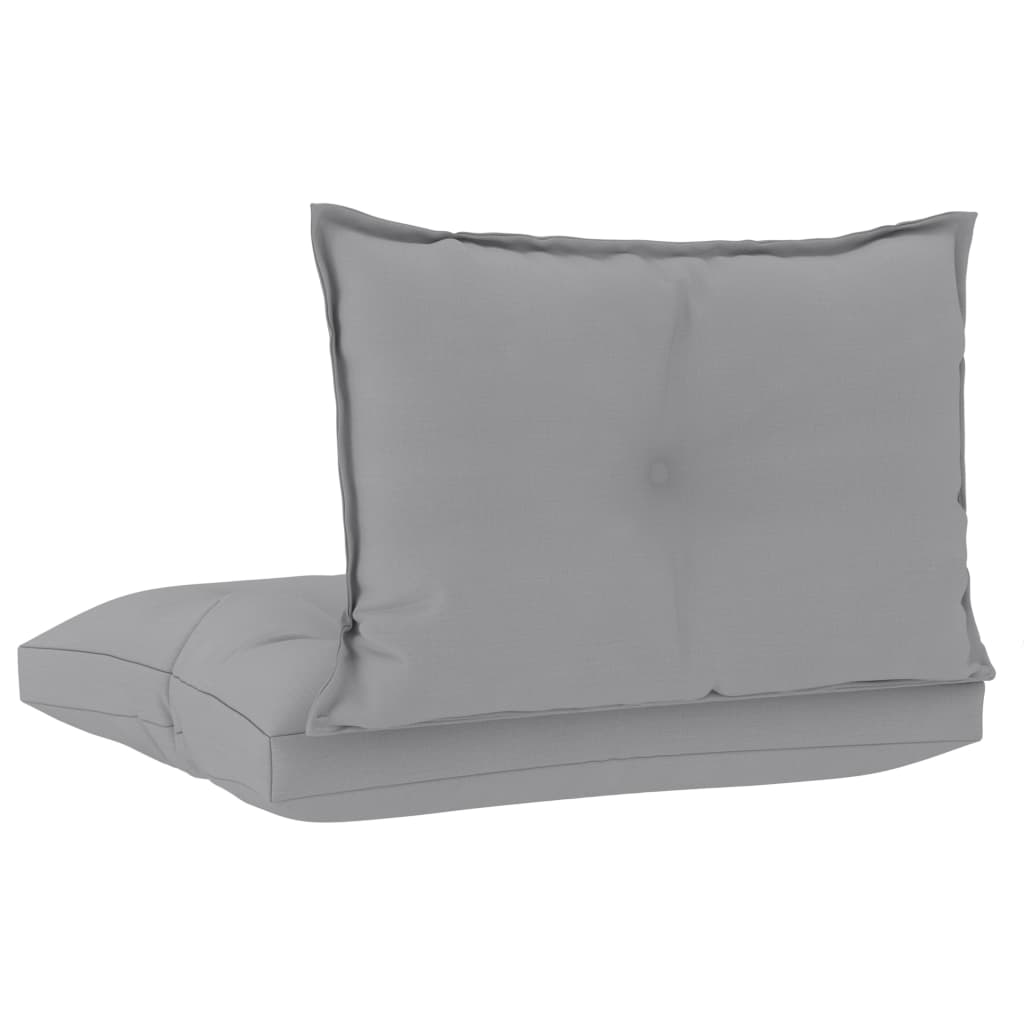 Palettensofa-Auflagen 2 Stk. Grau Stoff
