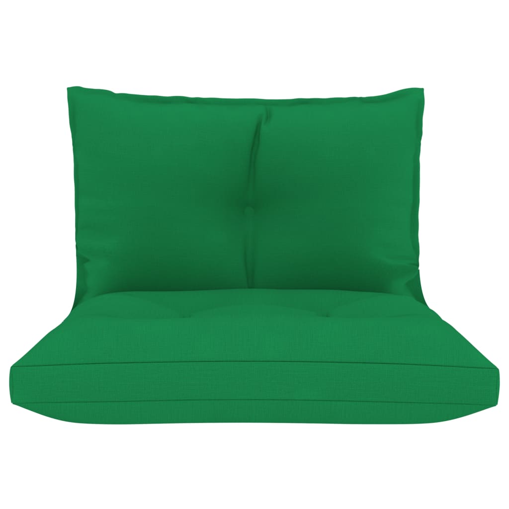 Palettensofa-Auflagen 2 Stk. Grün Stoff