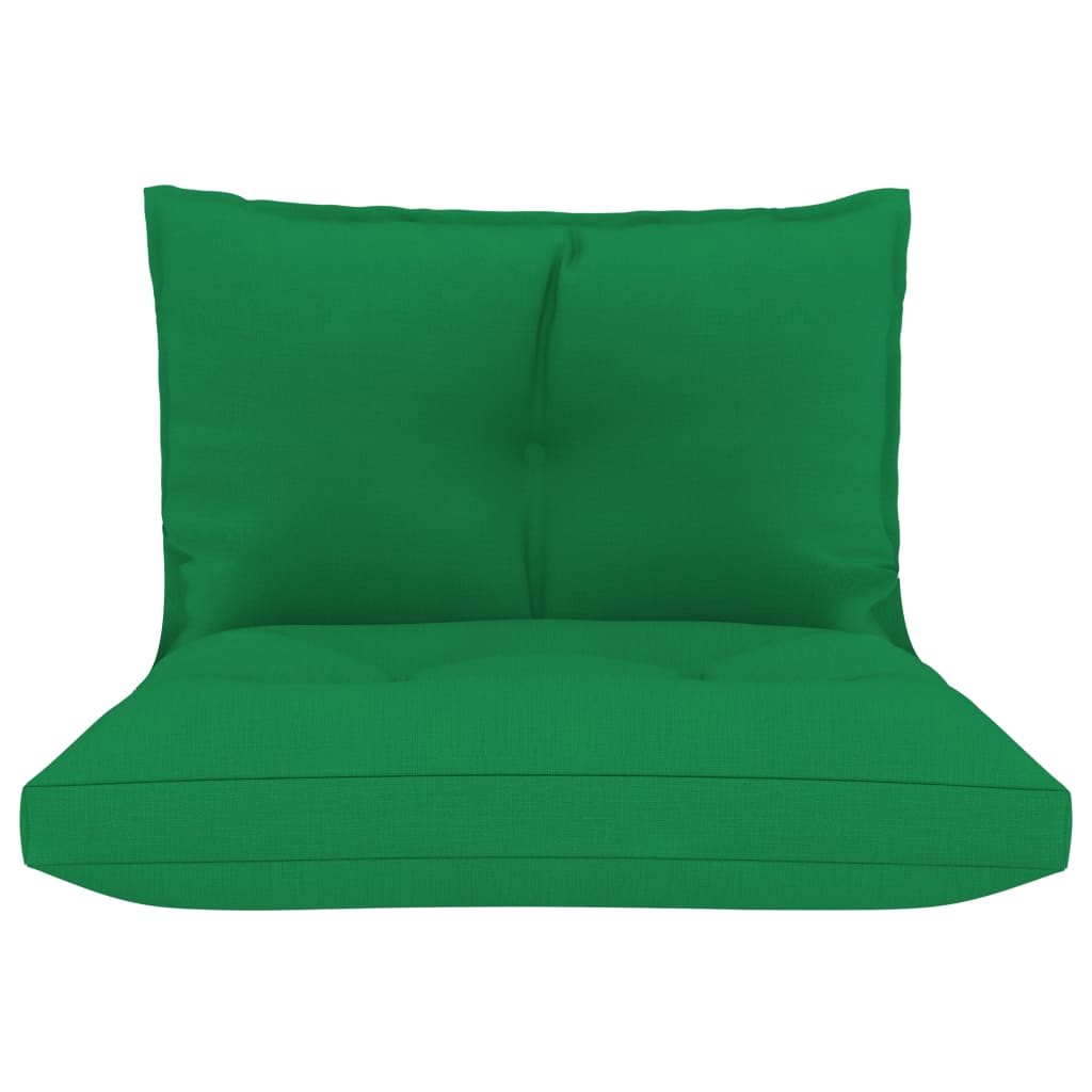 Palettensofa-Auflagen 2 Stk. Grün Stoff