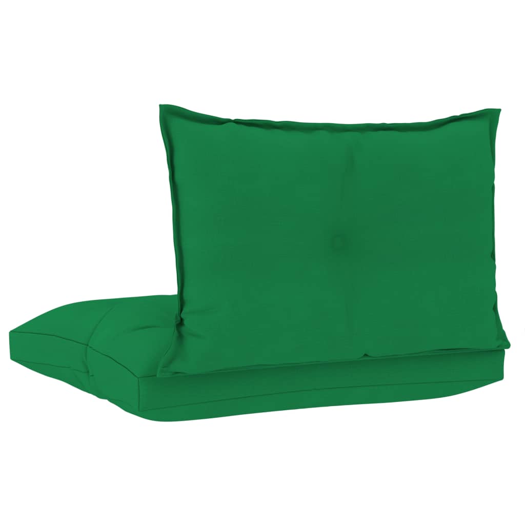 Palettensofa-Auflagen 2 Stk. Grün Stoff