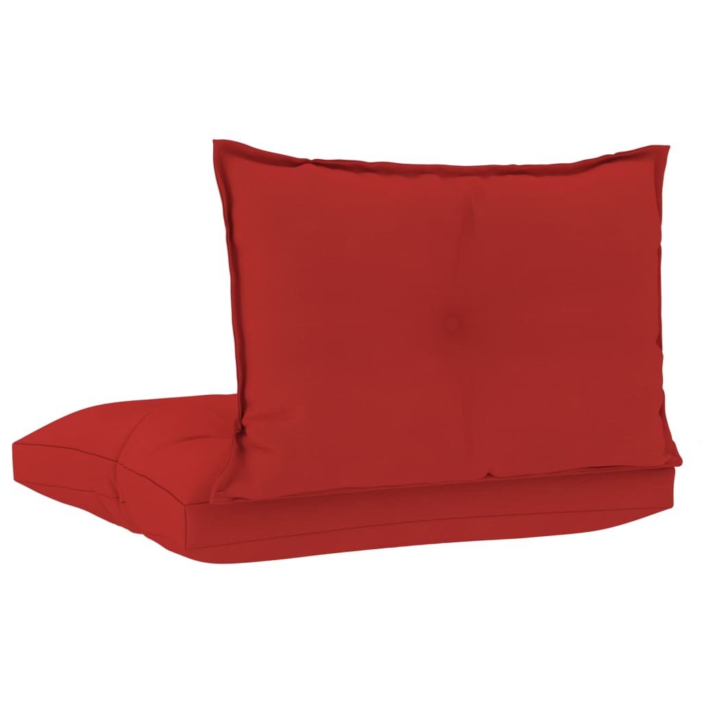 Palettensofa-Auflagen 2 Stk. Rot Stoff