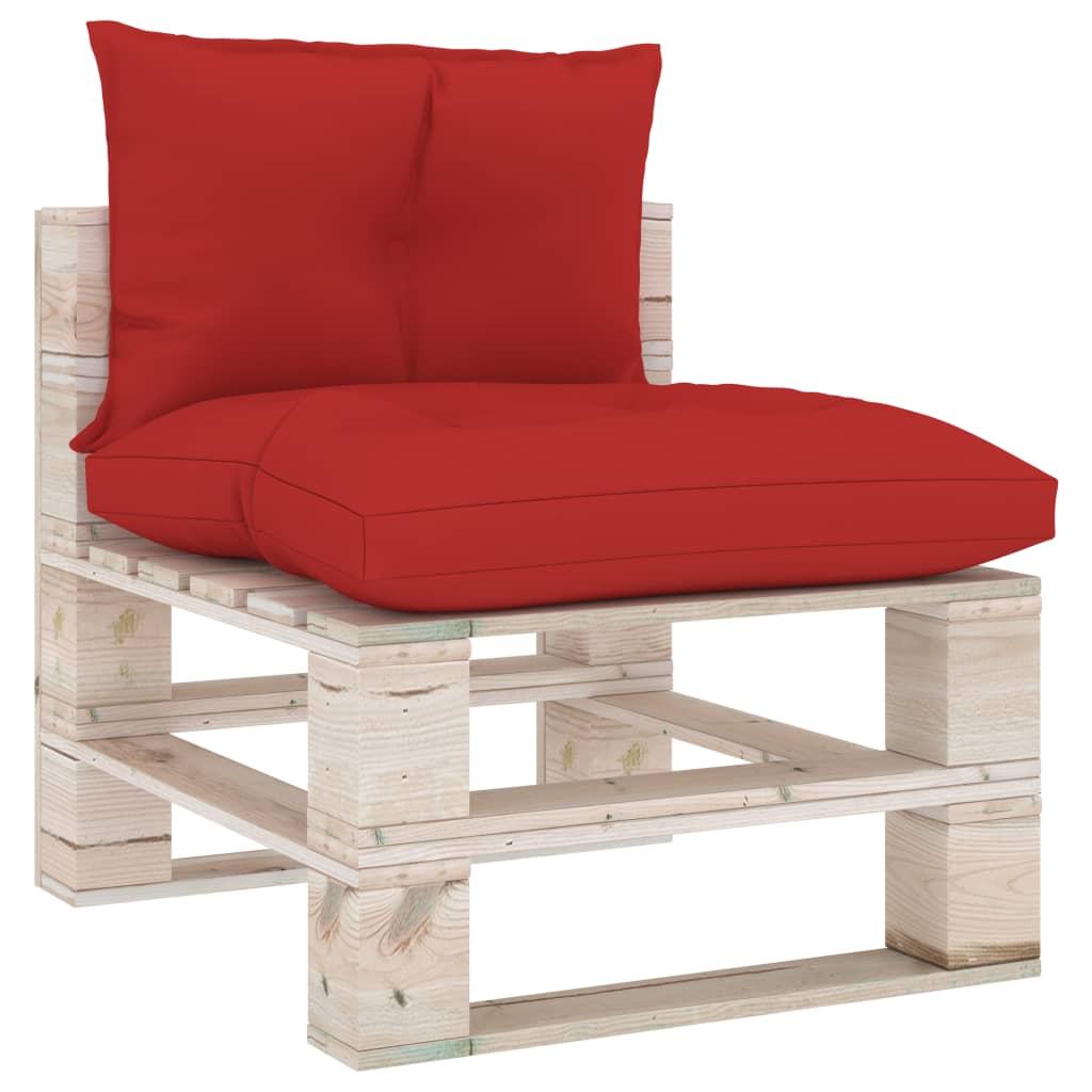 Palettensofa-Auflagen 2 Stk. Rot Stoff