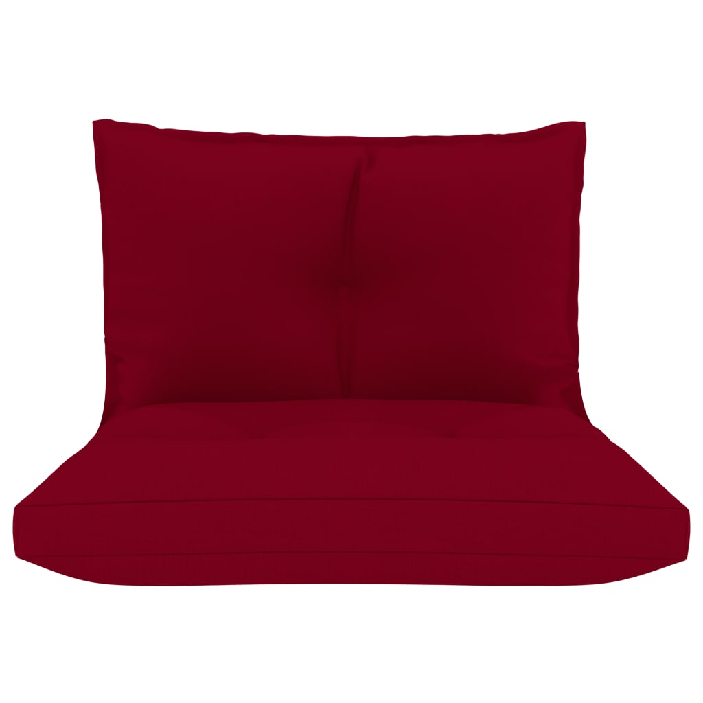 Palettensofa-Auflagen 2 Stk. Weinrot Stoff