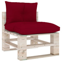Thumbnail for Palettensofa-Auflagen 2 Stk. Weinrot Stoff
