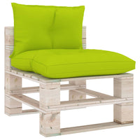 Thumbnail for Palettensofa-Auflagen 2 Stk. Hellgrün Stoff