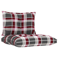 Thumbnail for Palettensofa-Auflagen 2 Stk. Rot Karomuster Stoff